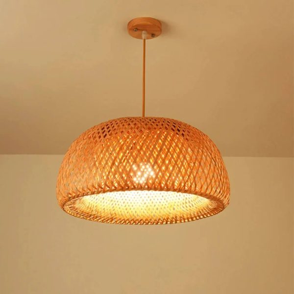 bamboo pendant light shade